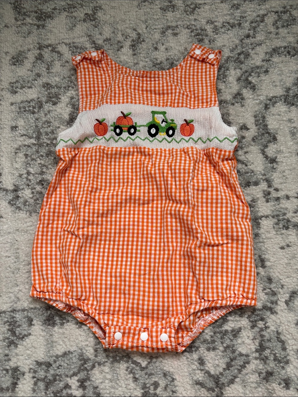 Pumpkin Fall Baby Boy Romper 12-18M